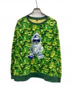 StarLeanスターリアン）の古着「HEART 3D BABY HOODIE」｜グリーン