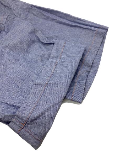 COMME des GARCONS HOMME（コムデギャルソン オム）COMME des GARCONS HOMME (コムデギャルソン オム) ヴィンテージスプリットズラシロゴ オープンカラーシャツ ブルー サイズ:FREEの古着・服飾アイテム