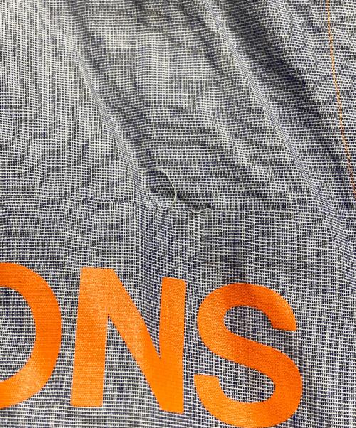 COMME des GARCONS HOMME（コムデギャルソン オム）COMME des GARCONS HOMME (コムデギャルソン オム) ヴィンテージスプリットズラシロゴ オープンカラーシャツ ブルー サイズ:FREEの古着・服飾アイテム