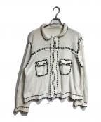 PHINGERINフィンガリン）の古着「ニットステッチシャツ/Knit-stitch shirt」｜ホワイト