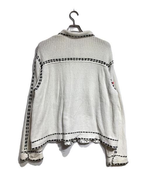 PHINGERIN（フィンガリン）PHINGERIN (フィンガリン) ニットステッチシャツ/Knit-stitch shirt ホワイト サイズ:Mの古着・服飾アイテム