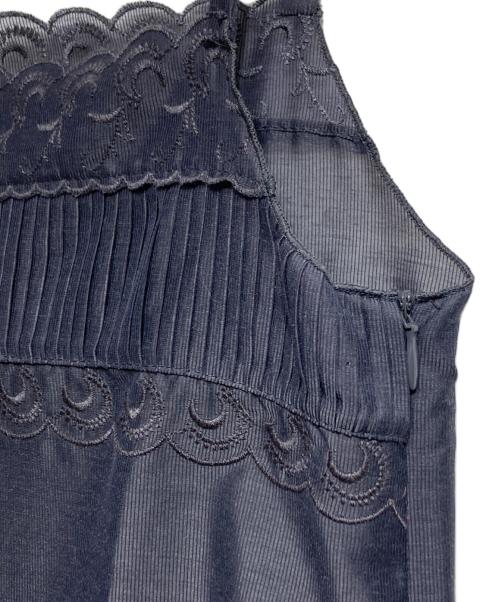 LOW CLASSIC（ロウクラシック）LOW CLASSIC (ロウクラシック) シースルーミニドレス/Sheer mini dress ネイビー サイズ:Mの古着・服飾アイテム