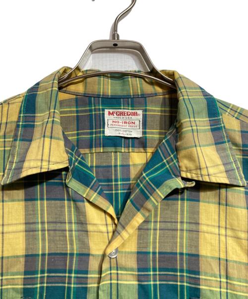 McGREGOR（マックレガー）McGREGOR (マックレガー) 60～70'Sオープンカラーシャツ/open collar shirt イエロー サイズ:Lの古着・服飾アイテム