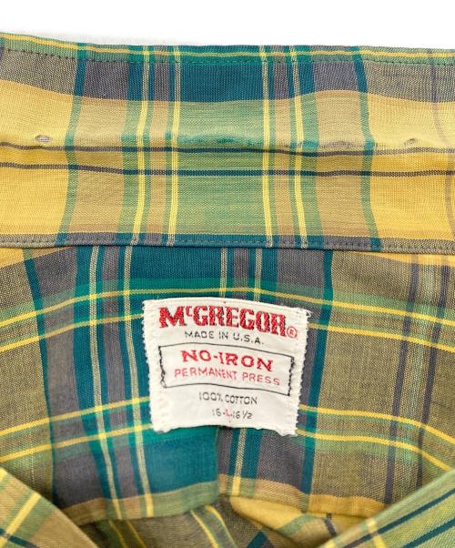 McGREGOR（マックレガー）McGREGOR (マックレガー) 60～70'Sオープンカラーシャツ/open collar shirt イエロー サイズ:Lの古着・服飾アイテム