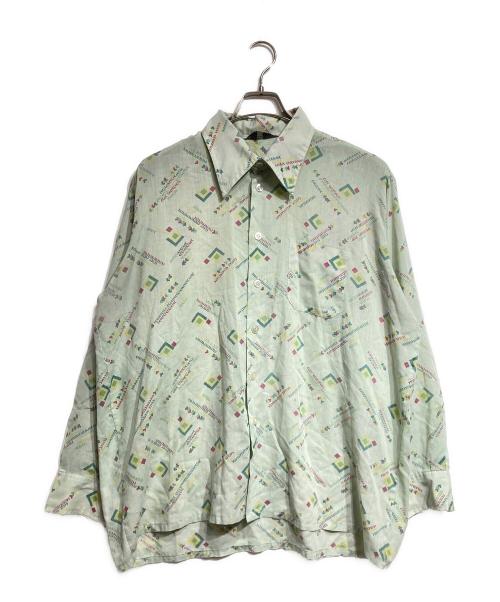 USED（ユーズド）USED (ユーズド) 70’Sアトミック柄シャツ グリーン サイズ:46の古着・服飾アイテム