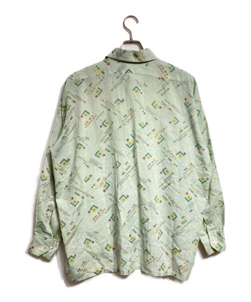 USED（ユーズド）USED (ユーズド) 70’Sアトミック柄シャツ グリーン サイズ:46の古着・服飾アイテム
