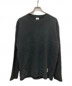BlackEyePatchブラックアイパッチ）の古着「FLAME LOGO THERMAL L/S TEE BLACK FLAME LOGO THERMAL L/S TEE BLACK FLAME LOGO THERMAL L/S TEE BLACK」｜ブラック