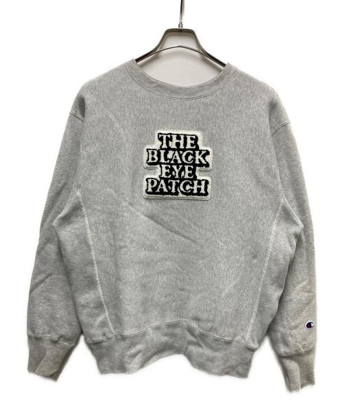 BlackEyePatch（ブラックアイパッチ）BlackEyePatch (ブラックアイパッチ) Champion (チャンピオン) OG LABEL CREW SWEAT ライトグレー サイズ:Sの古着・服飾アイテム
