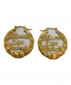 BlackEyePatchブラックアイパッチ）の古着「バンブーフープピアス/ Bamboo hoop earrings」｜ゴールド