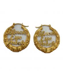 BlackEyePatch（ブラックアイパッチ）の古着「バンブーフープピアス/ Bamboo hoop earrings」｜ゴールド