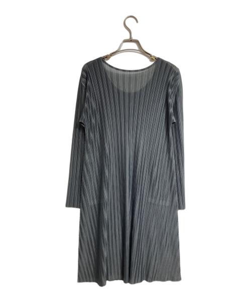 PLEATS PLEASE（プリーツプリーズ）PLEATS PLEASE (プリーツプリーズ) プリーツワンピース/Pleated dress グレー サイズ:3の古着・服飾アイテム