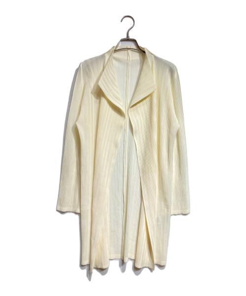 PLEATS PLEASE（プリーツプリーズ）PLEATS PLEASE (プリーツプリーズ) プリーツカーディガン/Pleated Cardigan イエロー サイズ:3の古着・服飾アイテム
