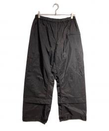MARC LE BIHAN（マルク ル ビアン）の古着「ナイロンワイドパンツ/Wide-leg nylon pants」｜ブラック