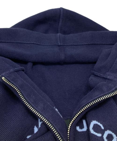 MARC JACOBS（マークジェイコブス）MARC JACOBS (マークジェイコブス) ニットクロップドジップパーカー/Knitted Cropped Zip-Up Hoodie ネイビー サイズ:Lの古着・服飾アイテム
