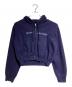 MARC JACOBS（マークジェイコブス）の古着「ニットクロップドジップパーカー/Knitted Cropped Zip-Up Hoodie」｜ネイビー