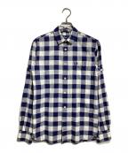 FRED PERRYフレッドペリー）の古着「ギンガムチェックシャツ/gingham check shirt」｜ネイビー