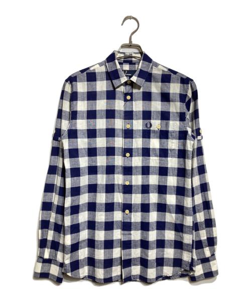 FRED PERRY（フレッドペリー）FRED PERRY (フレッドペリー) ギンガムチェックシャツ/gingham check shirt ネイビー サイズ:XSの古着・服飾アイテム
