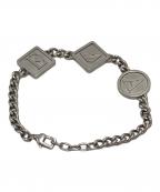 EMPORIO ARMANIエンポリオアルマーニ）の古着「ロゴチャームブレスレット/Logo charm bracelet」｜シルバー