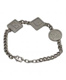 EMPORIO ARMANI（エンポリオアルマーニ）の古着「ロゴチャームブレスレット/Logo charm bracelet」｜シルバー