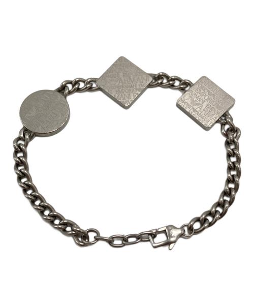 EMPORIO ARMANI（エンポリオアルマーニ）EMPORIO ARMANI (エンポリオアルマーニ) ロゴチャームブレスレット/Logo charm bracelet シルバー サイズ:不明の古着・服飾アイテム