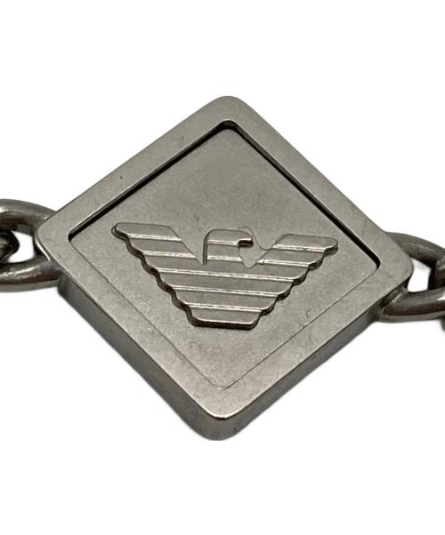 EMPORIO ARMANI（エンポリオアルマーニ）EMPORIO ARMANI (エンポリオアルマーニ) ロゴチャームブレスレット/Logo charm bracelet シルバー サイズ:不明の古着・服飾アイテム