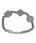 EMPORIO ARMANI（エンポリオアルマーニ）の古着「ロゴチャームブレスレット/Logo charm bracelet」｜シルバー