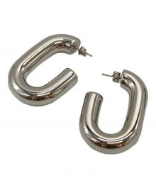 PACO RABANNE（パコラバンヌ）の古着「XL リンク フープピアス/XL Link Hoop Earrings」｜シルバー