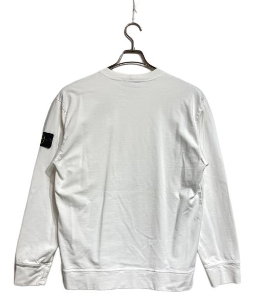 STONE ISLAND（ストーンアイランド）STONE ISLAND (ストーンアイランド) HEAVY COTTON JERSEY GARMENT DYED/ヘビーコットンジャージーガーメントダイ ホワイト サイズ:Sの古着・服飾アイテム