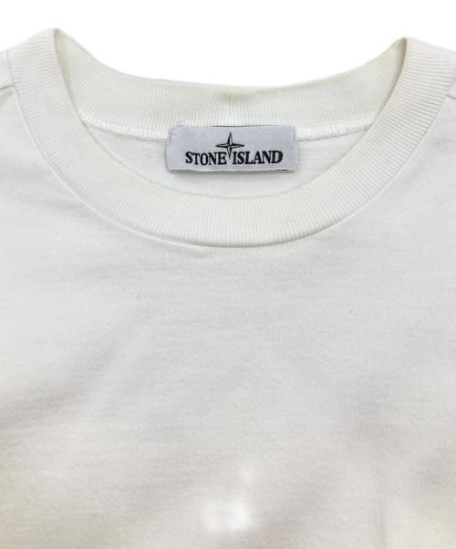STONE ISLAND（ストーンアイランド）STONE ISLAND (ストーンアイランド) HEAVY COTTON JERSEY GARMENT DYED/ヘビーコットンジャージーガーメントダイ ホワイト サイズ:Sの古着・服飾アイテム