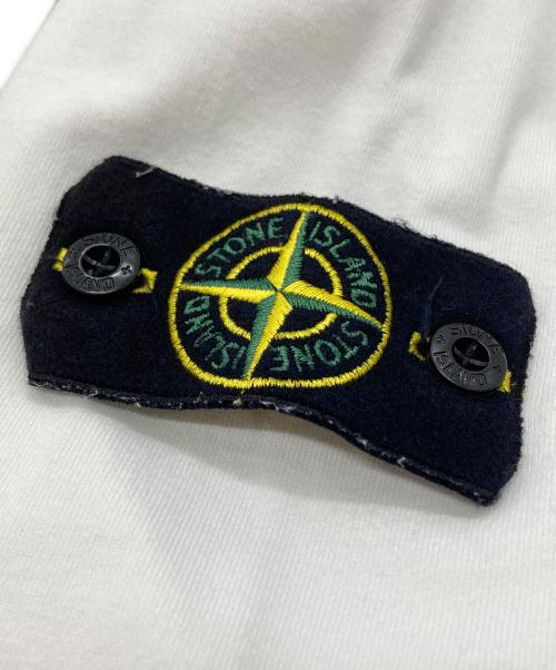 STONE ISLAND（ストーンアイランド）STONE ISLAND (ストーンアイランド) HEAVY COTTON JERSEY GARMENT DYED/ヘビーコットンジャージーガーメントダイ ホワイト サイズ:Sの古着・服飾アイテム
