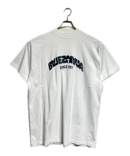 BALENCIAGA（バレンシアガ）BALENCIAGA (バレンシアガ) Back Flip Logo Tee/バックフリップロゴティ― ホワイト サイズ:1の古着・服飾アイテム
