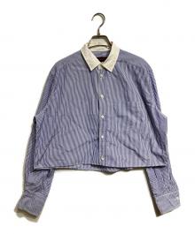 CABAN（キャバン）の古着「コットンタイプライター クロップドシャツ/Cotton Typewriter Cropped Shirt」｜ブルー
