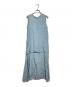 TOGA PULLA（トーガ プルラ）の古着「ノースリーブキュプラマキシワンピース/Sleeveless Cupro Maxi Dress」｜ブルー