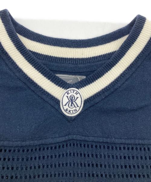 KITH（キス）KITH (キス) Julian Knit Jersey メッシュニット ネイビー サイズ:Mの古着・服飾アイテム