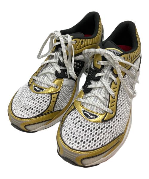 SAUCONY（サッカニー）SAUCONY (サッカニー) ProGrid Paramount/プログリッドパラマウント ホワイト×ゴールド サイズ:27㎝の古着・服飾アイテム