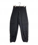 JULIUSユリウス）の古着「ジップミリタリーパンツ/zip cargo pants」｜ブラック