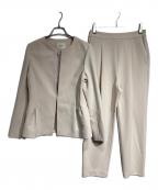 Demi-Luxe Beamsデミルクス ビームス）の古着「トリアセ ペプラムジャケット・パンツセットアップ/Triacetate Peplum Jacket & Pants Set」｜ベージュ