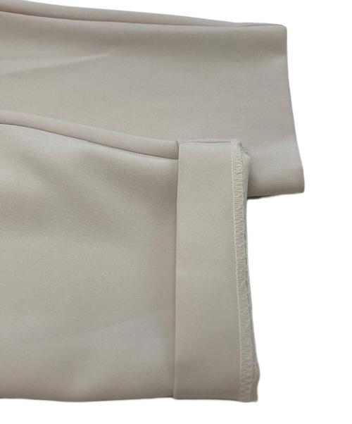Demi-Luxe Beams（デミルクス ビームス）Demi-Luxe BEAMS (デミルクス ビームス) トリアセ ペプラムジャケット・パンツセットアップ/Triacetate Peplum Jacket & Pants Set ベージュ サイズ:36の古着・服飾アイテム