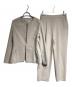 Demi-Luxe BEAMS（デミルクス ビームス）の古着「トリアセ ペプラムジャケット・パンツセットアップ/Triacetate Peplum Jacket & Pants Set」｜ベージュ
