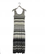 VIVIENNE TAMヴィヴィアンタム）の古着「プリーツノースリーブワンピース/Pleated Sleeveless Dress」｜ホワイト×ブラック