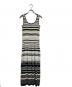 VIVIENNE TAM（ヴィヴィアンタム）の古着「プリーツノースリーブワンピース/Pleated Sleeveless Dress」｜ホワイト×ブラック