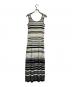 VIVIENNE TAM (ヴィヴィアンタム) プリーツノースリーブワンピース/Pleated Sleeveless Dress ホワイト×ブラック：8000円