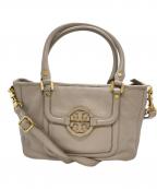 TORY BURCHトリーバーチ）の古着「アマンダ2WAYバッグ/Amanda 2-Way Bag」｜グレー