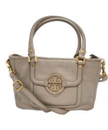 TORY BURCH（トリーバーチ）の古着「アマンダ2WAYバッグ/Amanda 2-Way Bag」｜グレー