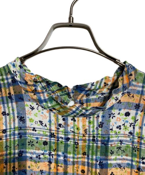 45R（フォーティファイブ・アール）45R (フォーティファイブ・アール) インドリネンマドラスフラワーワンピース/Indian Linen Madras Floral Dress マルチカラー サイズ:－の古着・服飾アイテム