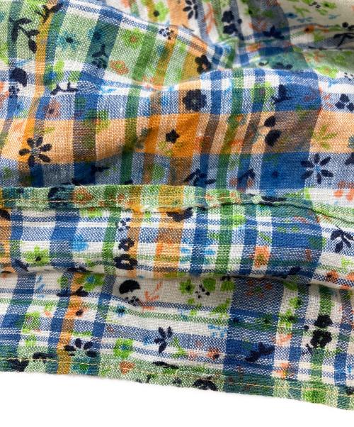 45R（フォーティファイブ・アール）45R (フォーティファイブ・アール) インドリネンマドラスフラワーワンピース/Indian Linen Madras Floral Dress マルチカラー サイズ:－の古着・服飾アイテム