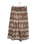 45R（フォーティファイブ・アール）の古着「インドカディの908ブロックプリント縞フラワースカート/Indian Khadi 908 Block-Print Striped Floral Skirt」｜ブラウン