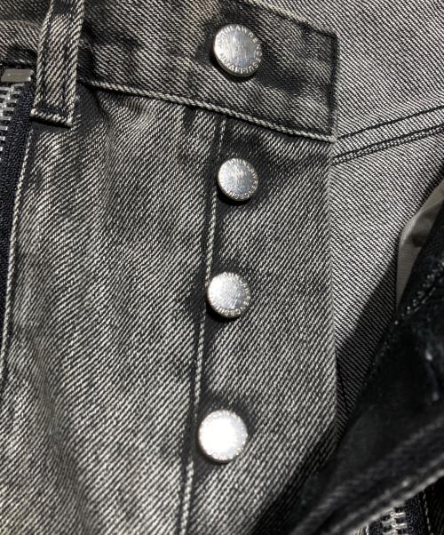 JOHN LAWRENCE SULLIVAN（ジョン ローレンス サリバン）JOHN LAWRENCE SULLIVAN (ジョン ローレンス サリバン) BLEACHED DENIM ZIPPED PANTS/ブリーチデニム ジップパンツ グレー サイズ:44の古着・服飾アイテム