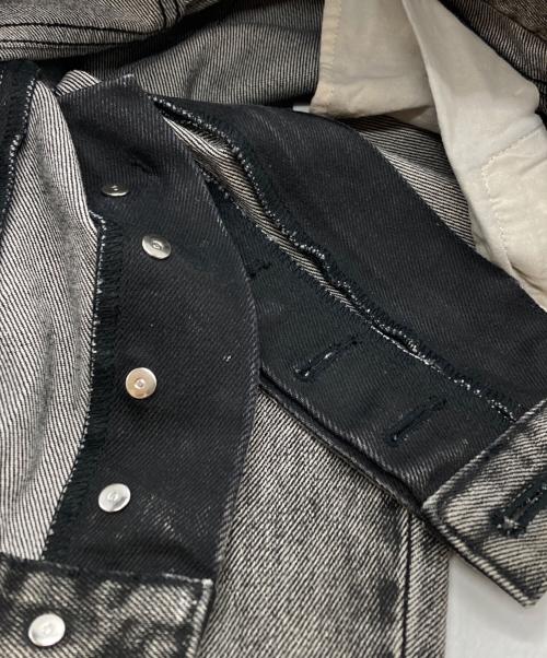 JOHN LAWRENCE SULLIVAN（ジョン ローレンス サリバン）JOHN LAWRENCE SULLIVAN (ジョン ローレンス サリバン) BLEACHED DENIM ZIPPED PANTS/ブリーチデニム ジップパンツ グレー サイズ:44の古着・服飾アイテム