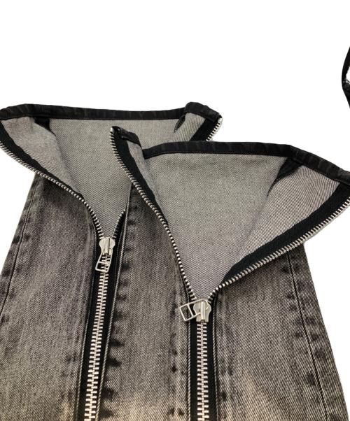 JOHN LAWRENCE SULLIVAN（ジョン ローレンス サリバン）JOHN LAWRENCE SULLIVAN (ジョン ローレンス サリバン) BLEACHED DENIM ZIPPED PANTS/ブリーチデニム ジップパンツ グレー サイズ:44の古着・服飾アイテム